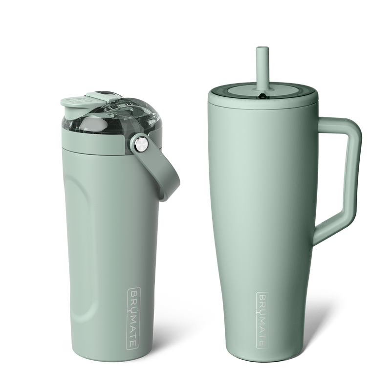 Shake + Glow Bundle | Sage | 40oz/25oz - Clean Bottle-Bundle