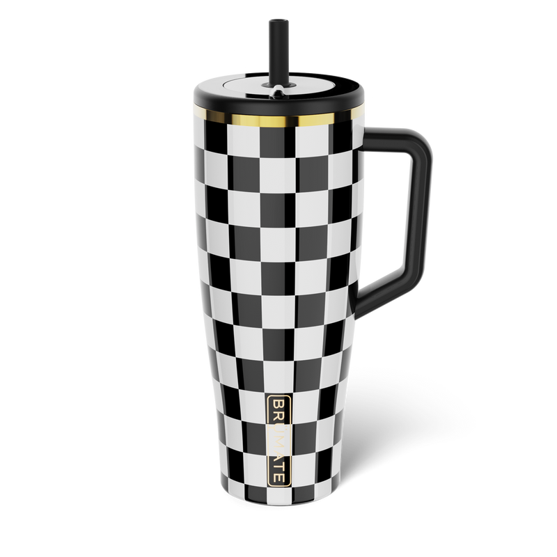 Era 40oz | Black & White Checker - Casual Beverage