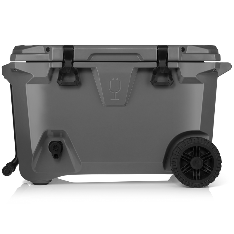Br Tank 55-Quart Rolling Cooler | Charcoal - Premium Tailgate