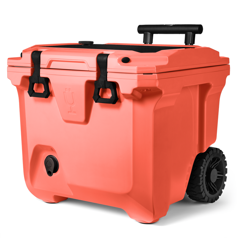 Br Tank 35-Quart Rolling Cooler | Papaya - Daily Party