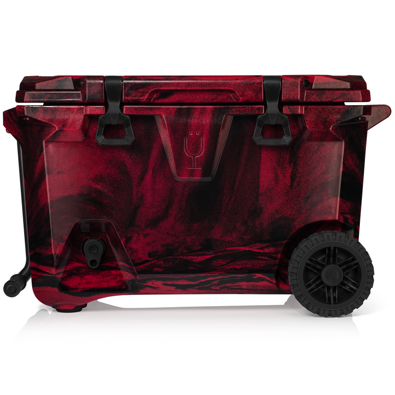 Br Tank 55-Quart Rolling Cooler | Red & Black Swirl - On-the-Go Cold-Keep